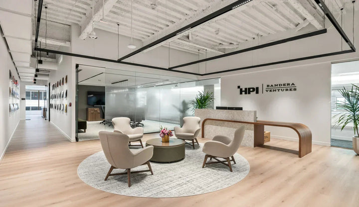 Custom Color Meets Modern Workplace | HPI Real Estate Services | Dallas & Austin, TX